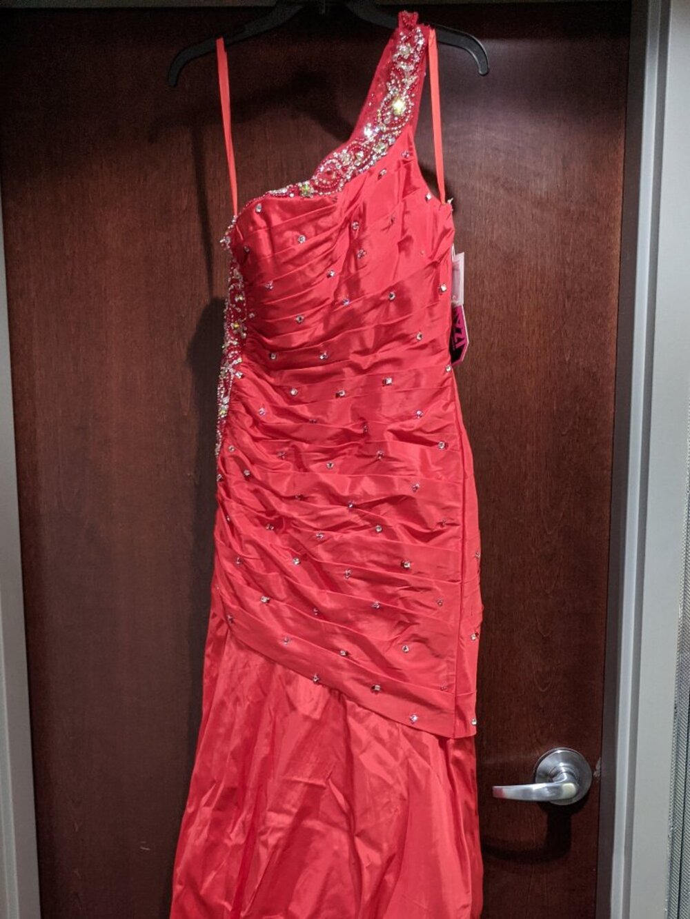 Mori Lee Papparazzi X91217 Size 10 Red Prom Dress